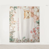 Cat Baby shower Achtergrond Landschap Cream Wandkleed