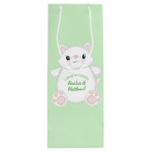Cat Baby shower Kat Wijn Cadeautas (Achterkant)