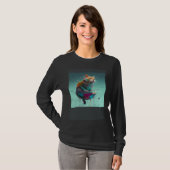 Cat Backfloating Colorful T-shirt (Voorkant volledig)