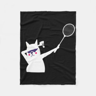 Cat Badminton Shuttle Voor Mannen Vrouwen Kinder Fleece Deken