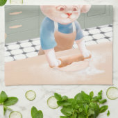 Cat Baker Baby - Gezellige ochtendkneden Theedoek (Gevouwen)