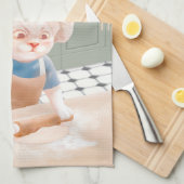 Cat Baker Baby - Gezellige ochtendkneden Theedoek (Quarter Fold)