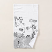 Cat Balloon Trip, Louis Wain Bad Handdoek (Handdoek)