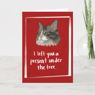 Cat Barf Grappige Kerst Kaart