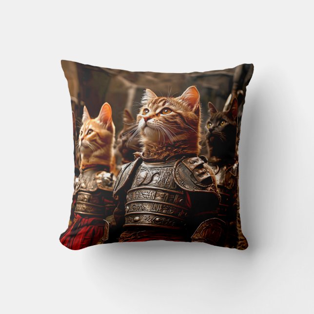 Cat Battle Kussen (Voorkant)