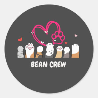 Cat Bean Crew Ronde Sticker