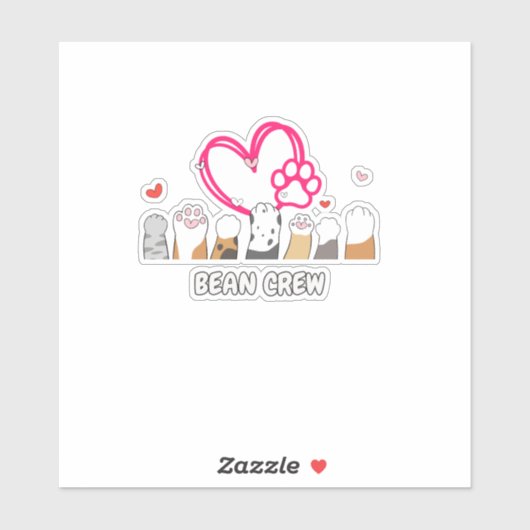 Cat Bean Crew Sticker (Vel)