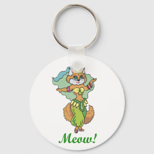 Cat Belly Dancer Sleutelhanger