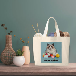 Cat beschermer garen grappige quote niet rommelen grote tote bag