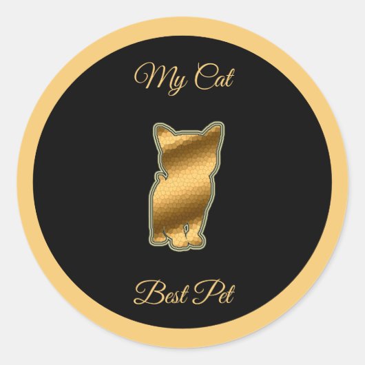 Cat Best Pet Ronde Sticker (Voorkant)