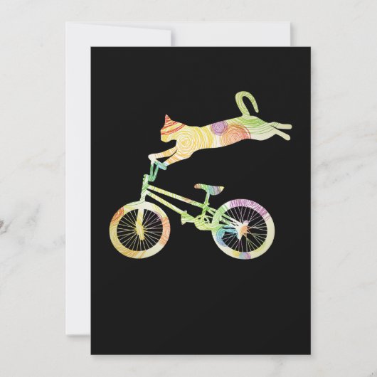 Cat Bike Cycling Bicycle - Uw Collectie voor cadea Bedankkaart (Voorkant)