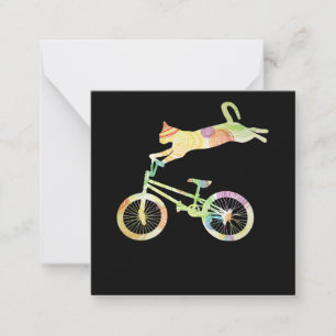Cat Bike Cycling Bicycle - Uw Collectie voor cadea Notitiekaartje