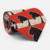 CAT BLANC DE ~ DE CAT NOIR SUR LA CRAVATE ROUGE ! (Roulé)