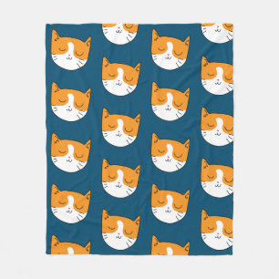 Cat Blanket Cute Slapy Fleece Deken