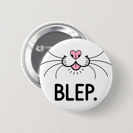 Cat Blep Cute Tongue Ronde Button 5,7 Cm (Voorkant /achterkant)