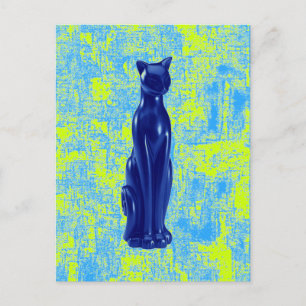 Cat Blue ~ Briefkaart / Uitnodiging