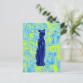 Cat Blue ~ Carte postale / Invitation (Debout devant)
