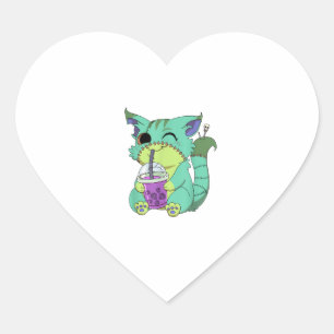 Cat Boba Tea Anime Kawaii Graphic Pastel Gothic Ha Hart Sticker