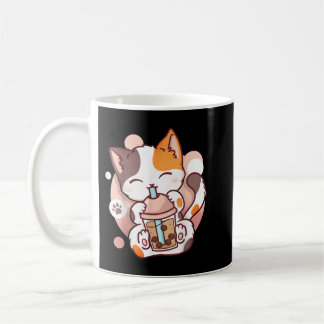 Cat Boba Tea Bubble Tea Anime Kawaii Neko Koffiemok