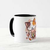 Cat Boba Tea Bubble Tea Anime Kawaii Neko voor mei Mok (Voorkant links)