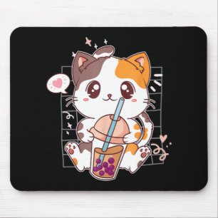 Cat Boba Tea Bubble Tea Kawaii Anime Japanse neko Muismat