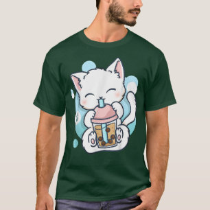 Cat Boba Tea Bubble Tea Kawaii Anime Japanse neko T-shirt