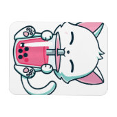 Cat Boba Tea koelkast Magnet Magneet (Horizontaal)