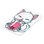 Cat Boba Tea koelkast Magnet Magneet (Linkerzijde)