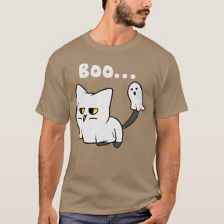 Cat Boo Ghost Cute Kitty Spooky Funny Halloween Me T-shirt