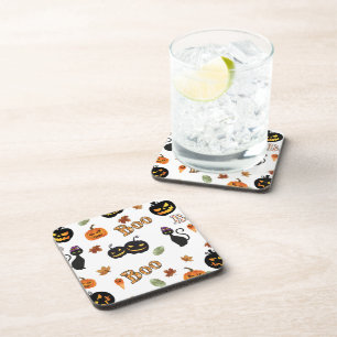 Cat Boo Halloween Bier Onderzetter