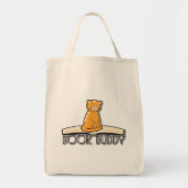 Cat Book Buddy Canvas tas (Voorkant)