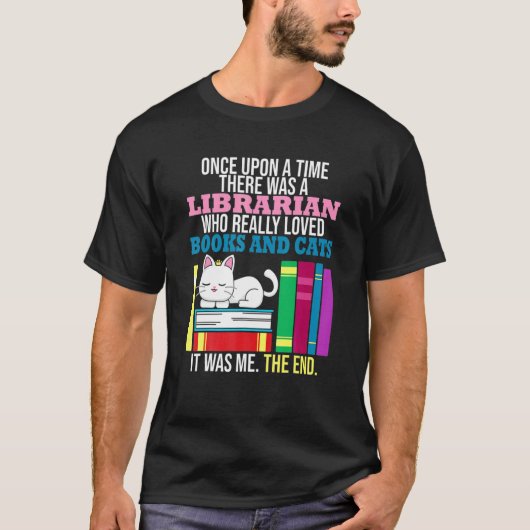 Cat Book Feline Owner Reader Bookworm T-shirt (Voorkant)