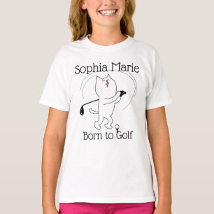 Cat Born to Golf T-shirt