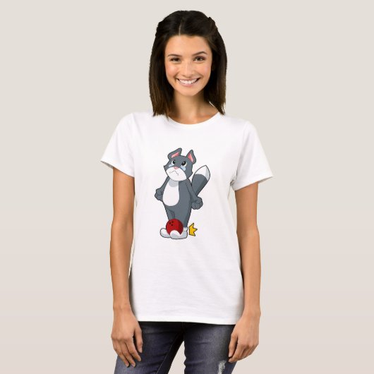Cat Bowling Bowling ball T-shirt (Voorkant volledig)