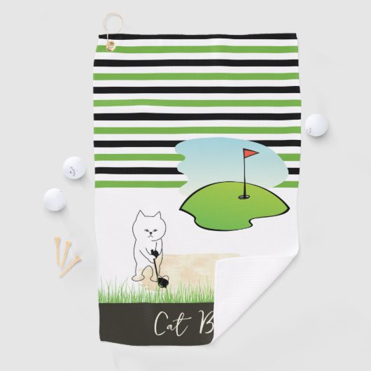 Cat Box Golf Towel Golfhanddoek (Insitu)