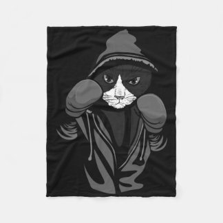 Cat Boxing Creative Animal Lovers Cool Boxer Gift Fleece Deken