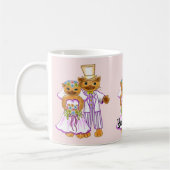 Cat Bride en Groom bruiloft mok (Links)