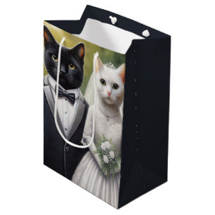 Cat Bride en Groom Medium Cadeauzakje