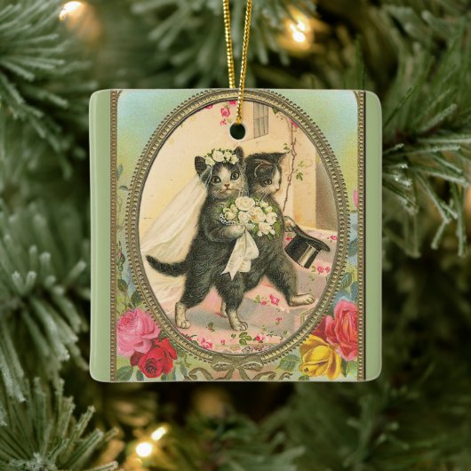 Cat Bride en Groom Wedding Day ornament (Boom)