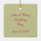 Cat Bride en Groom Wedding Day ornament (Achterkant)