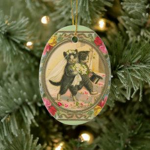 Cat Bride en Groom Wedding Day ornament
