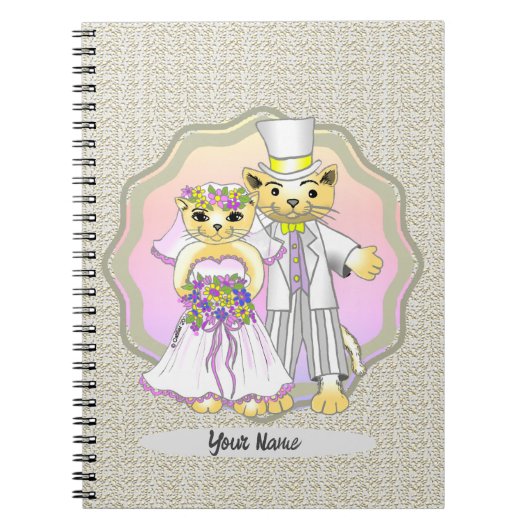 Cat Bride en Groom Wedding Notitieboek (Voorkant)