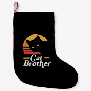 Cat Brother Style Retro Cadeau voor katteplaat Kleine Kerstsok