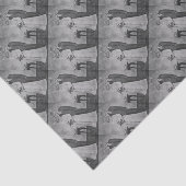 Cat bruiloft tissuepapier (Detail)