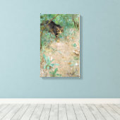 Cat, Bruno Liljefors Canvas Afdruk (Insitu (Houten vloer))