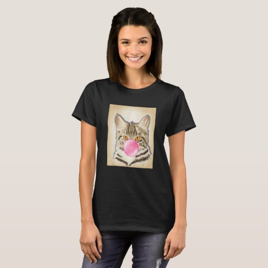 Cat Bubble Gum Feline T-shirt (Voorkant volledig)