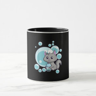 Cat Bubble Tea Gift   Funny Boba Tea Cats Design Mok