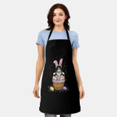 Cat Bunny Ears Eggs Meowy Easter Rabbit Lover Mann Schort (Gedragen)