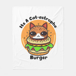 Cat Burger 1 Fleece Deken