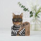 Cat Burglar Briefkaart (Staand voorkant)
